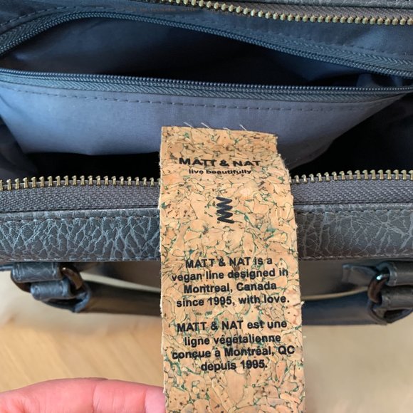 NWOT Matt & Nat Malone Doctor Handbag Satchel - Grey - Picture 3 of 12